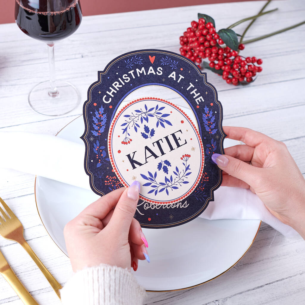 Personalised Christmas Pop Out Coaster Place Settings, 1 of 6