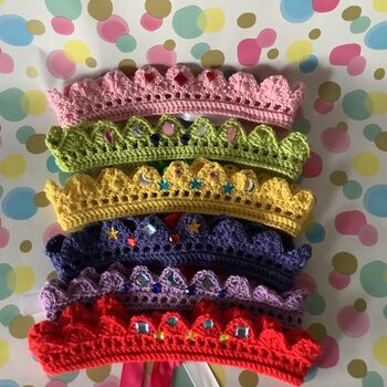 Adult, Hand Crochet Party Crowns, 100% Cotton, 7 of 9