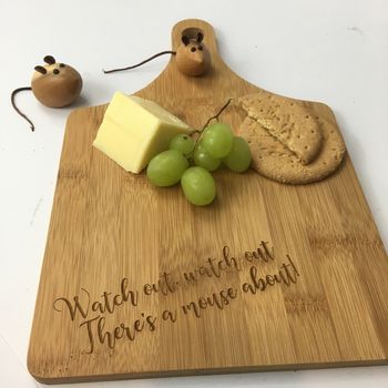 Personalised Mouse, Cheese And Nibbles Board, 3 of 5