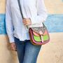 Vaani Multicoloured Saddle Crossbody Bag, thumbnail 5 of 11