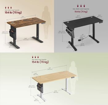 Height Adjustable Desk With Storage Pocket And Memory, 2 of 10