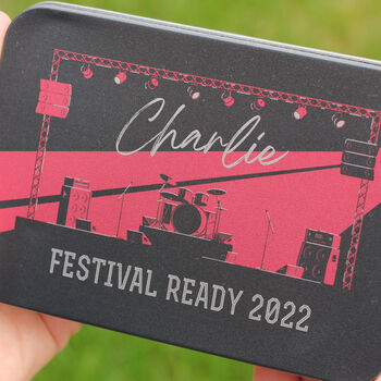 Personalised Rock Festival Cutlery Tin Travel Gift, 3 of 4