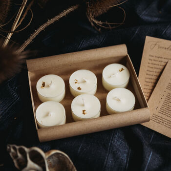 Gift Box Of 'Campfire Marshmallow' Fragranced Tealights, 2 of 8