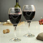 Personalised Heart Name Wine Glass Set, thumbnail 2 of 3