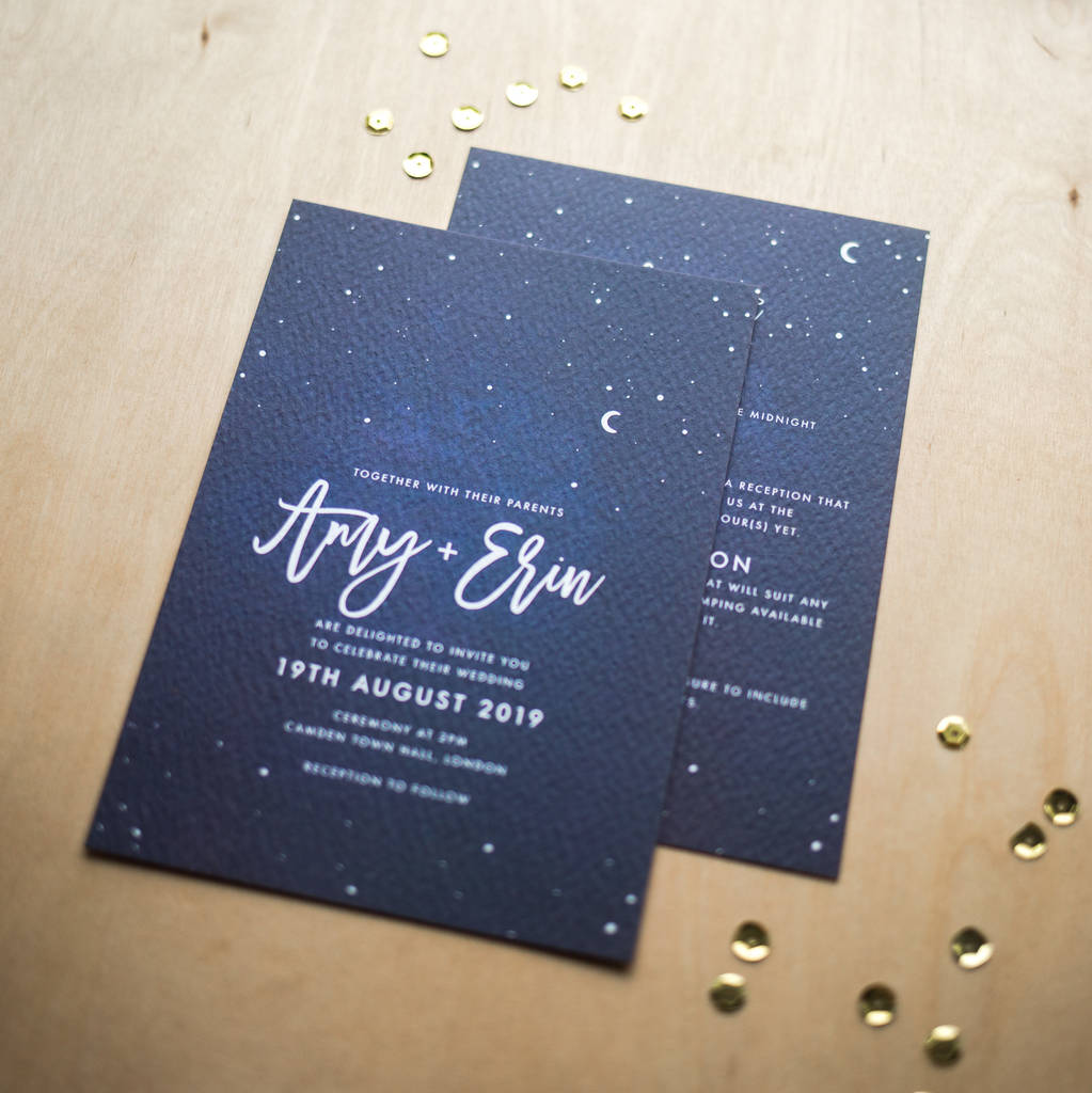 Celestial Star Wedding Invitations By Sincerely May | notonthehighstreet.com