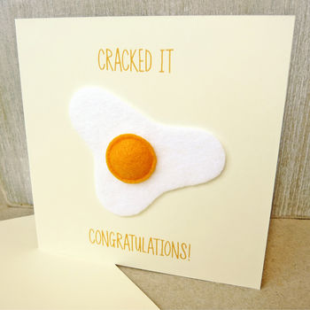 Personalised Congratulations 'Cracked It' Egg Card, 2 of 3