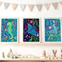 Stingray Sea Animal Colourful Nursery Print, thumbnail 10 of 11