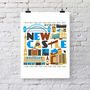 Newcastle Typographic City Print, thumbnail 1 of 2