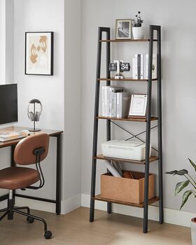 Industrial Ladder Shelf Bookshelf Storage Unit, 4 of 12