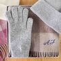Ladies Wool Scarf, Gloves, Hat Personalised Gift Box Set, thumbnail 1 of 8