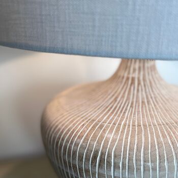 Kapuni White Wash Textured Wood Table Lamp, 8 of 8