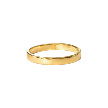 Gold Plated Plain Minimal Ring, 2 of 2