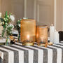 Cordless Tan Ribbed Glass Lamps, thumbnail 5 of 11