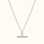 Waterproof T Bar Necklace In Gold Or Silver, thumbnail 3 of 3
