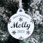 Merry Christmas Personalised Christmas Bauble, thumbnail 4 of 10