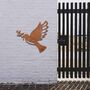 Metal Peace Bird Garden Decor Rusty Bird Wall Art Gift, thumbnail 8 of 10