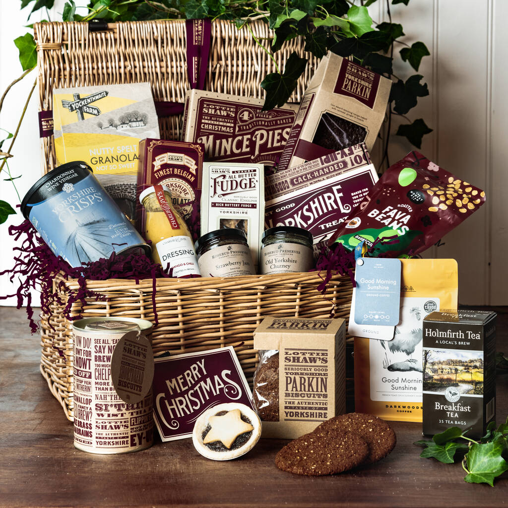 Christmas Best Of Yorkshire Large Basket Hamper By LOTTIE SHAW'S