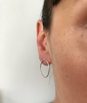 Oval Threader Earrings, 2 of 4