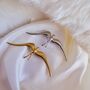 Swallow Bird Brooch Lapel Pin In 16k Gold Or Silver, thumbnail 1 of 6