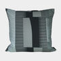 Square Combed Stripe Cushion Grey / Pewter / Black, thumbnail 1 of 2