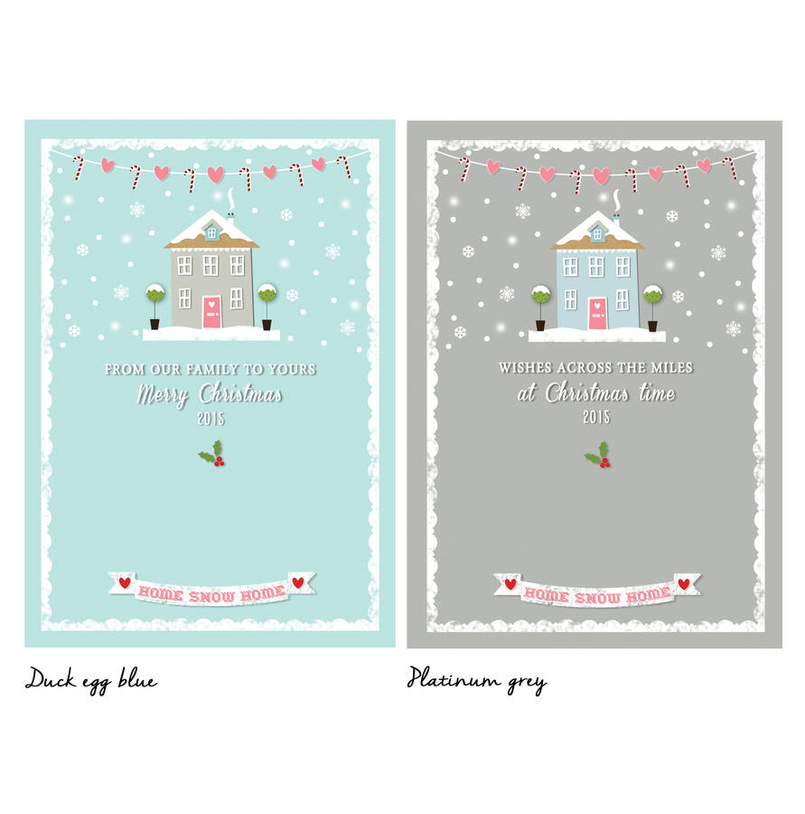 Personalised First Christmas New Home Card By The Little Paper Company