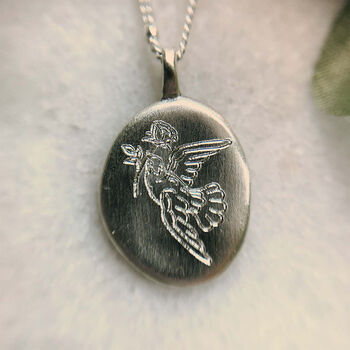 Dove And Rose Personalised Message Necklace, 3 of 4