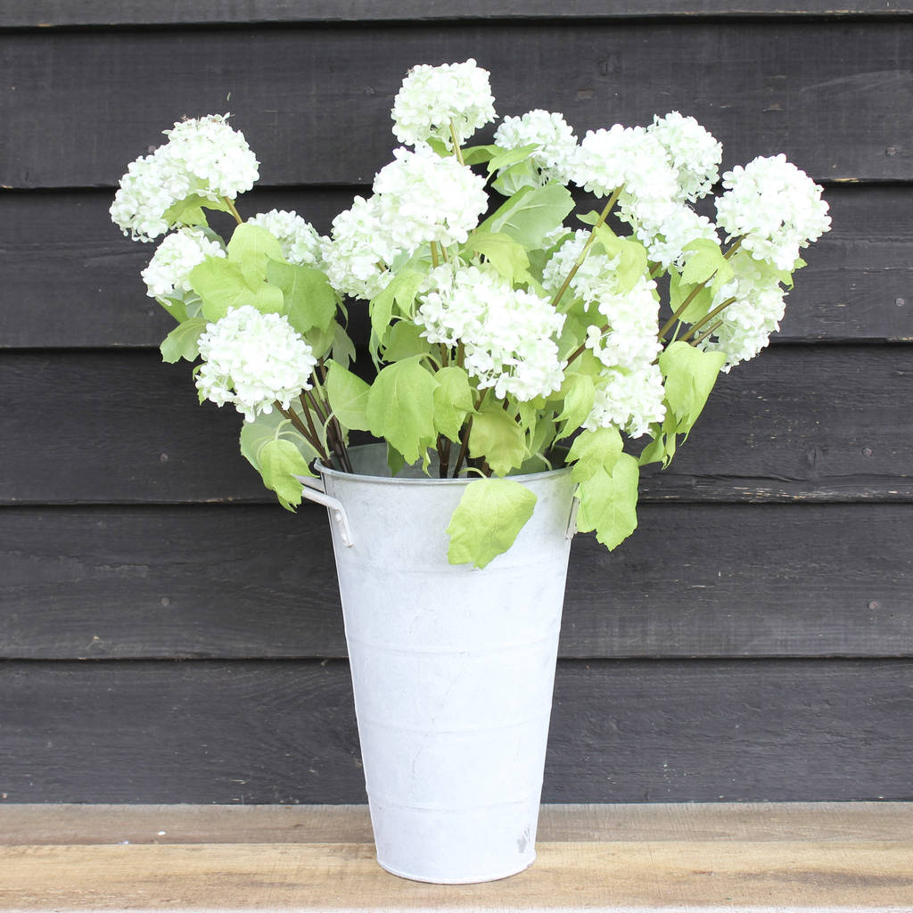 Artificial Snowball Flower Stem By Lime Tree London