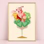 Posh Prawn Cocktail Art Print, thumbnail 1 of 2