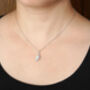 Australian Opal Necklace In Sterling Silver, thumbnail 3 of 3