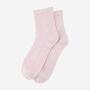 Pure Cashmere Luxury Ankle Socks Ethically Sourced Light Pink, thumbnail 2 of 4