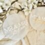 Personalised Glossy And Pearl Wedding Cake Topper, thumbnail 4 of 5