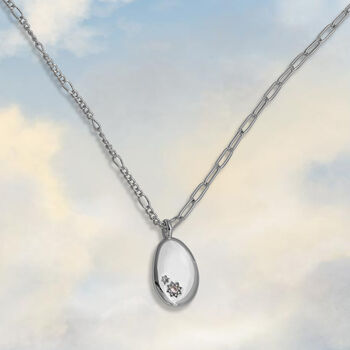 Minimalist Pebble Double Chain Necklace, 9 of 12
