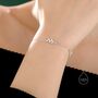 Cz Leaf Motif Bracelet In Sterling Silver, thumbnail 5 of 12