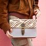 Coloured Recycled Leather Animal Print Crossbody Bag, thumbnail 3 of 10