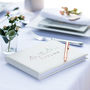 Ivory Leather Mr And Mrs Wedding Guest Book, thumbnail 1 of 7