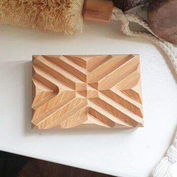 Personalised Oak Wooden Soap Dish Holder, 3 of 4