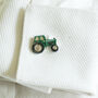 Green Tractor Cufflinks, thumbnail 2 of 6