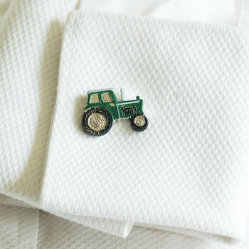 Green Tractor Cufflinks, 2 of 6