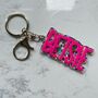 Personalised Acrylic Glitter Key Chains Key Rings Bag Charm, thumbnail 9 of 9