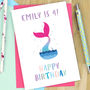 Personalised Mermaid Birthday Card, thumbnail 2 of 2