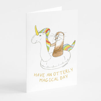 'Have An Otterly Magical Day' Otter Birthday Card, 5 of 5
