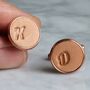 Personalised Real Natural Leather And Copper Cufflinks, thumbnail 1 of 7