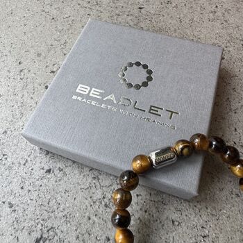 Men's Wolverhampton Wanderers Football Fan Tiger's Eye Bracelet, 5 of 6