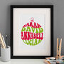 Personalised Family Christmas Bauble Print, thumbnail 1 of 4