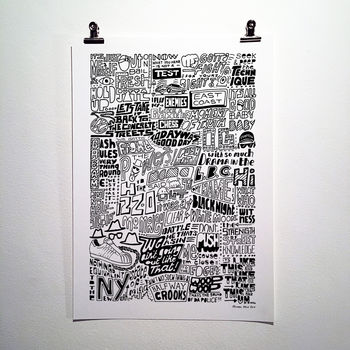 The Evolution Of Rap / Hip Hop Typography Poster Print, 2 of 7