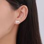 Mismatched Tiger Stud Earrings In Sterling Silver, thumbnail 5 of 12