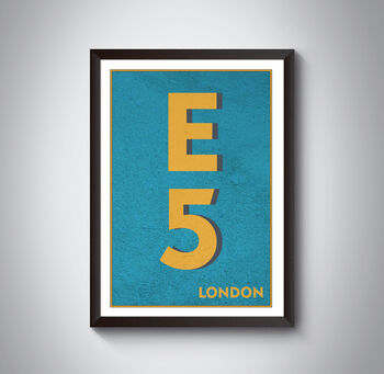 E5 Leyton London Typography Postcode Print, 6 of 10