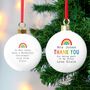 Personalised Rainbow Thank You Bauble, thumbnail 3 of 3