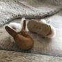 Personalised First Easter Bunny Sheepskin Baby Booties, thumbnail 1 of 6