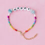 'Happy' Beaded Bracelet, thumbnail 5 of 6